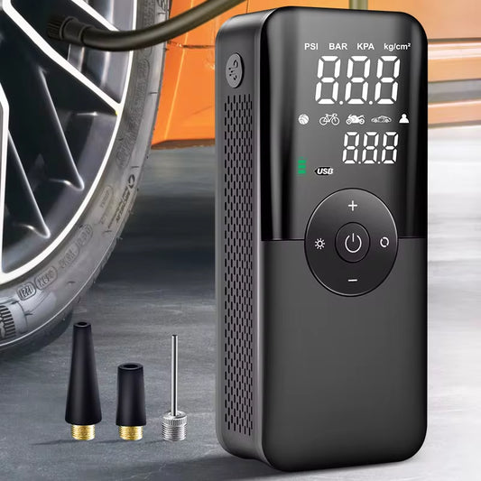Cordless Rechargeable Air Pump and Tire Inflator - Digital Portable Compressor for Cars, Motorcycles, Bicycles, and Sports Balls