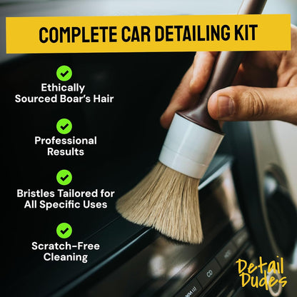Auto Reinigungsset Von Pinsel - 3 Stück Ultrasoft Auto Innenraum Reiniger Detailpinsel - Motorrad Reiniger, Bürste Reinigung Set - Car Detailing Kit, Autopflege Reinigungspinsel Innenraum, Außenraum