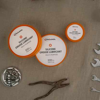 Prounol 100% Silikonfett, Nichtleitende Allzweckpaste, Wasserfestes HT Gummifett (100 Ml) - Kunststoffpflege & Gummipflege