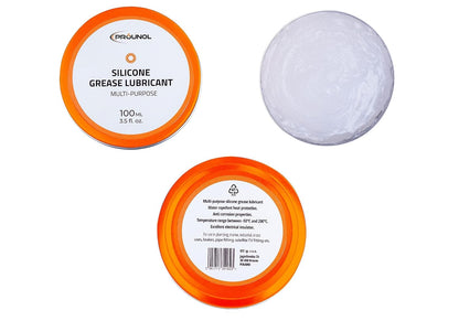 Prounol 100% Silikonfett, Nichtleitende Allzweckpaste, Wasserfestes HT Gummifett (100 Ml) - Kunststoffpflege & Gummipflege