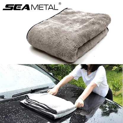 Premium Microfiber Car Cleaning Towel - 100x40cm Super Absorbent Auto Drying Cloth