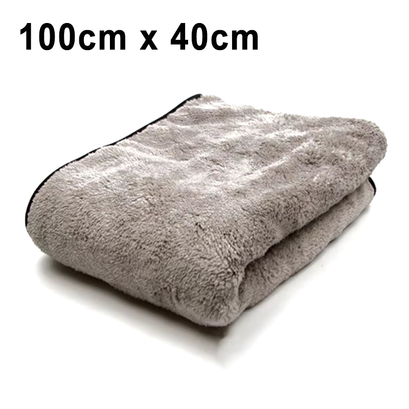Premium Microfiber Car Cleaning Towel - 100x40cm Super Absorbent Auto Drying Cloth